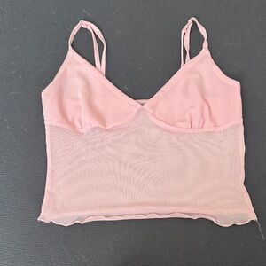 Pink Sheer Camisole Top